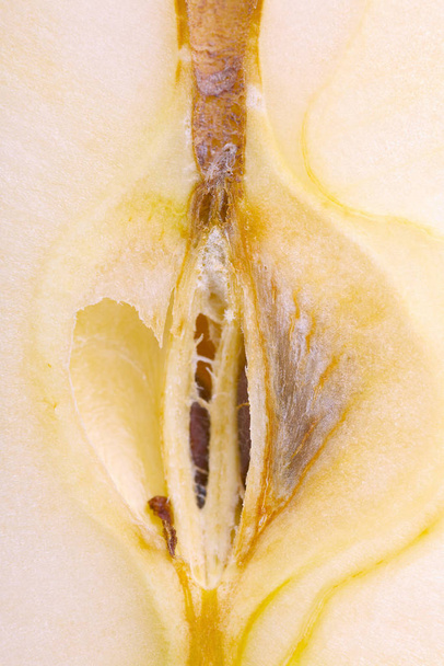 Close up of a half of apple fruit detail - Foto, imagen