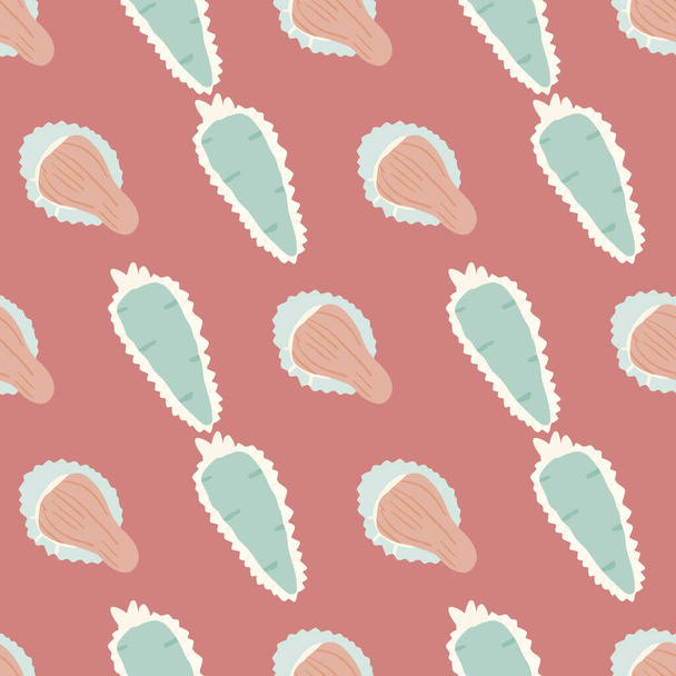 アーモンドのおいしいお菓子とベクトルシームレスパターン。ピンクの背景 - ベクター画像