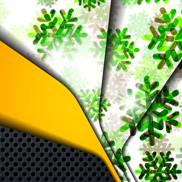 Layered background with snowflakes - Vector, afbeelding