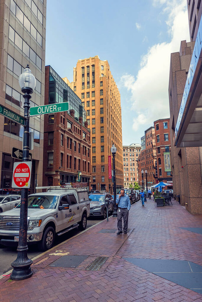 Streets and tall buildings of Boston - Fotoğraf, Görsel
