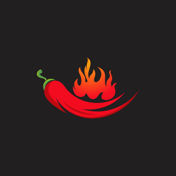 Rojo picante natural icono de chile vector Ilustración
 - Vector, imagen