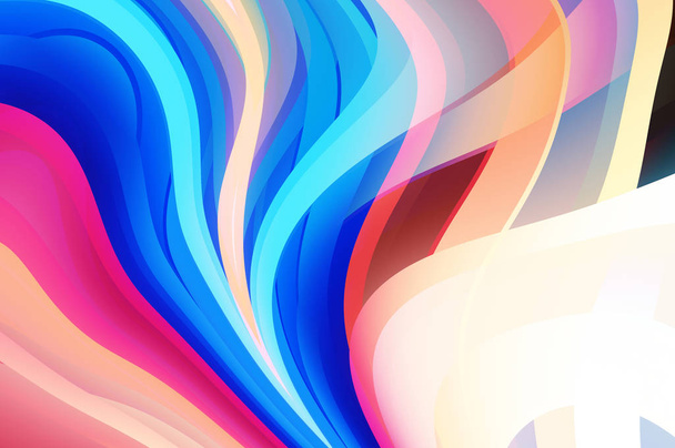 fondo abstracto fluido con gradiente colorido. 2d ilustración del movimiento moderno. - Foto, Imagen