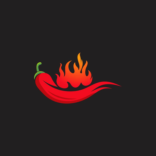 Rojo picante natural icono de chile vector Ilustración
 - Vector, Imagen