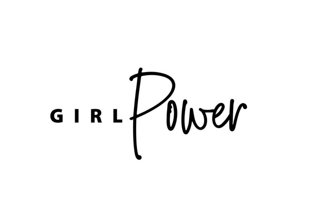 Текстовая композиция Girl Power на белом фоне
. - Вектор,изображение