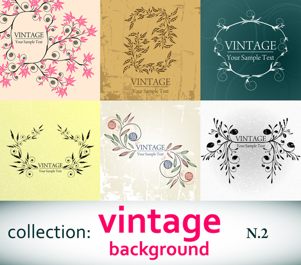 Collection vintage background - Vector, Image