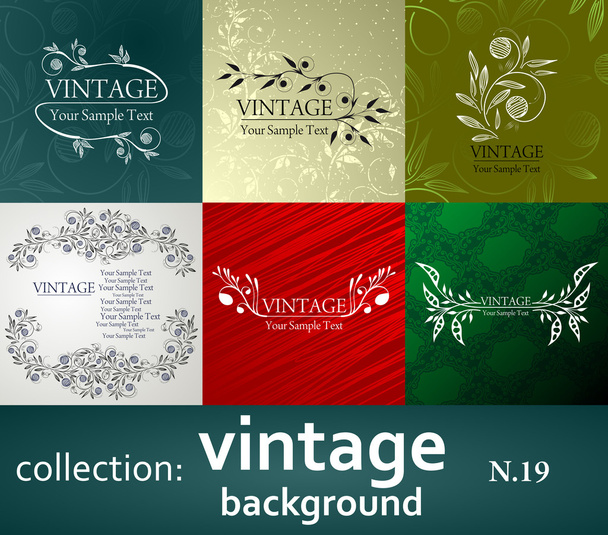 Collection vintage background - Вектор,изображение
