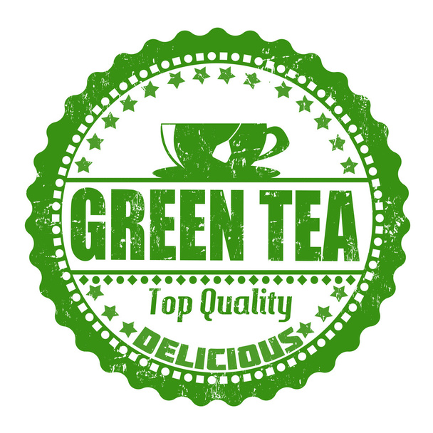Sello de té verde
 - Vector, Imagen