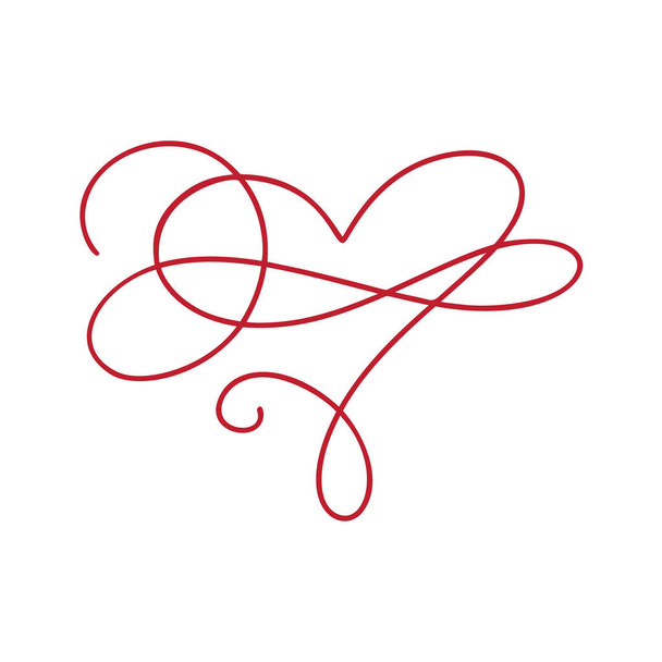 heart love Logo mit Unendlichkeitszeichen. Design florieren Element für Valentinskarte. Vektorillustration. romantische Symbolhochzeit. Vorlage für T-Shirt, Banner, Poster - Vektor, Bild