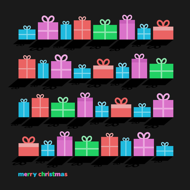 Colorful Christmas gifts - Vector, Image