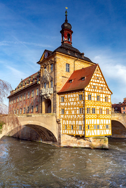 Bamberg. Câmara Municipal na ponte. - Foto, Imagem