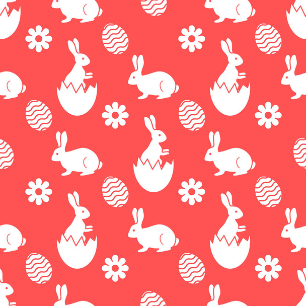 Pattern Happy Easter Bunny egg Festive Holiday - Vektor, kép