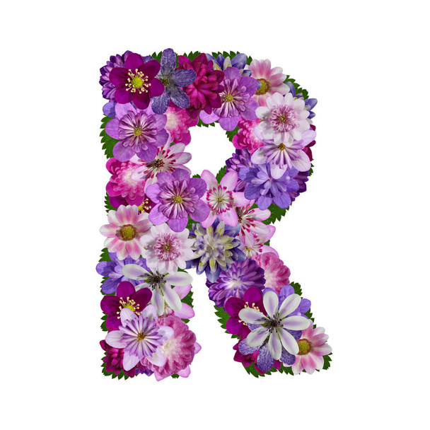 flowers alphabet letter r - Foto, afbeelding