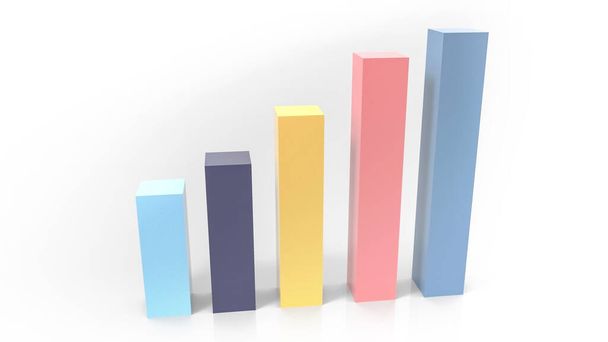 3d illusztrációk grafikon mutatja üzleti statisztika - Fotó, kép
