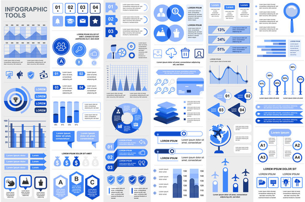 Bundle infografiset elementit tiedot visualisointi vektori suunnittelu malli. Voidaan käyttää vaiheita, liiketoimintaprosesseja, työnkulkua, kaavio, vuokaavio käsite, aikajana, markkinointi kuvakkeet, info grafiikka
. - Vektori, kuva