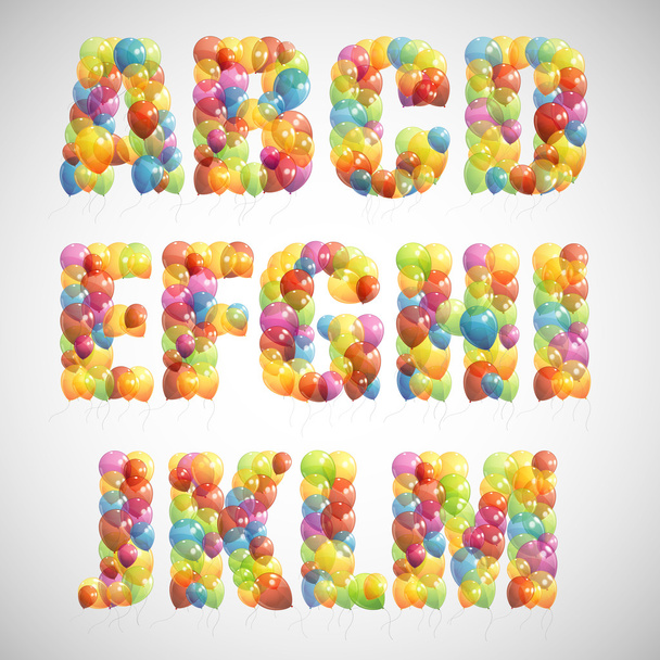Multicolored balloon alphabet - Vecteur, image