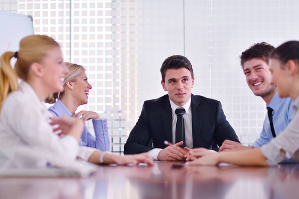 Group of happy young  business people in a meeting at office - Photo, Image