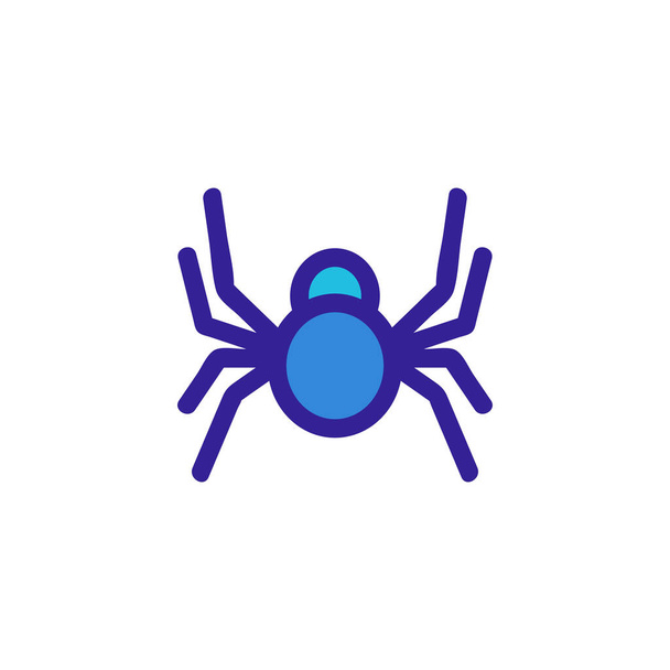 Vetor de ícones de aranha. Isolado contorno símbolo ilustração
 - Vetor, Imagem