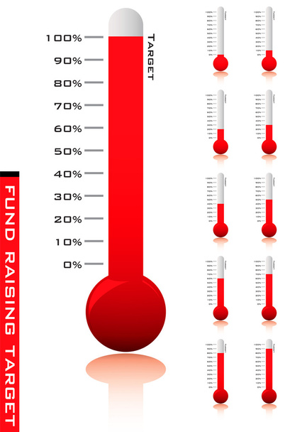 Thermometer percentage - Vector, Image