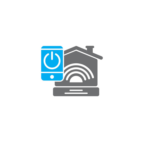 Smart home gerelateerde pictogram op de achtergrond voor grafisch en web design. Creatieve illustratie concept symbool voor web of mobiele app. - Vector, afbeelding