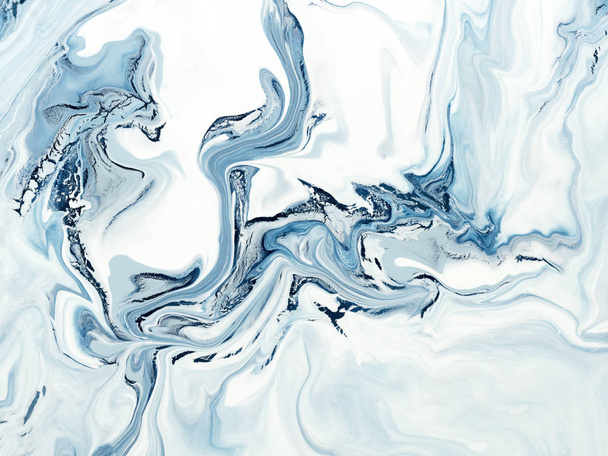 Blue creative painting, abstract hand painted background, marble - Foto, Imagen