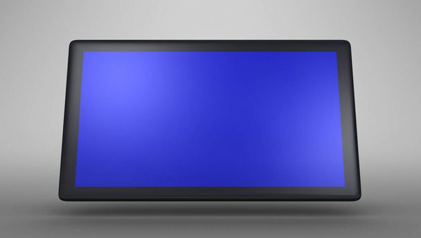 3d tablet in black with blue display - Zdjęcie, obraz