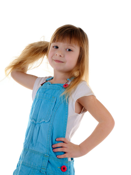 Small girl with long hair - Zdjęcie, obraz
