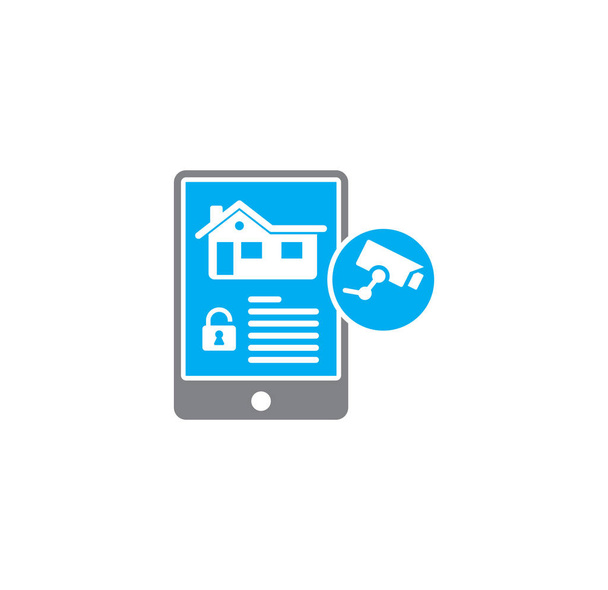 Smart security gerelateerde pictogram op de achtergrond voor grafisch en web design. Creatieve illustratie concept symbool voor web of mobiele app. - Vector, afbeelding