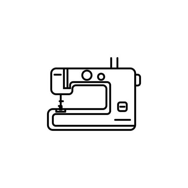 varrógép, családi vonal ikon fehér háttér - Vektor, kép
