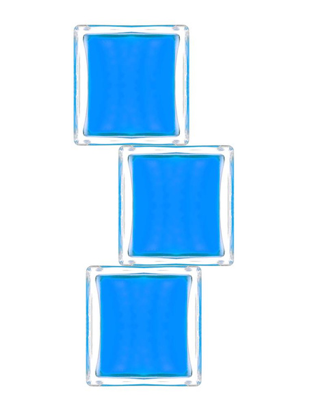 Glass blocks isolated against a white background - Foto, Imagen