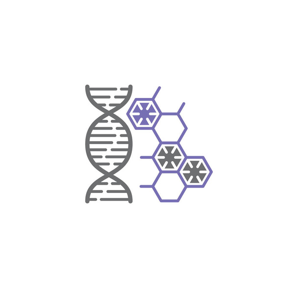 Nanotechnologie bezogenes Symbol im Hintergrund für Grafik- und Webdesign. kreatives Illustrationskonzept Symbol für Web oder mobile App. - Vektor, Bild