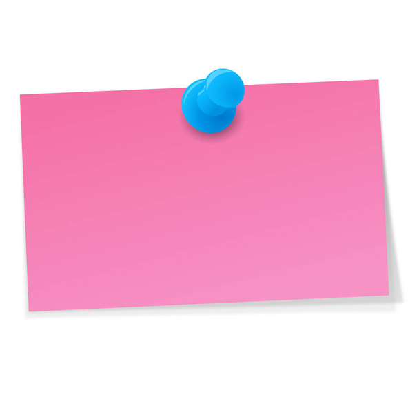 small sticky note with pin - Zdjęcie, obraz