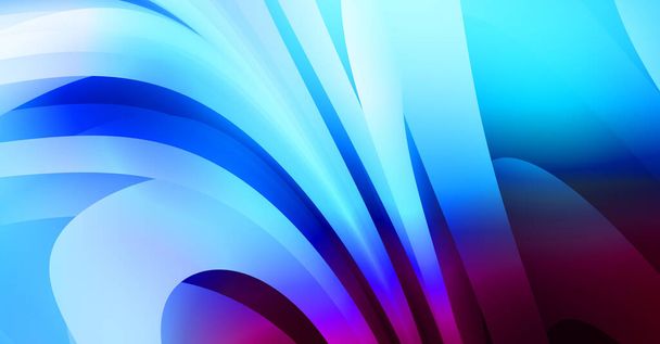 Abstract background with colorful gradient. Vibrant graphic wallpaper with stripes design. Fluid 2D illustration of modern movement. - Photo, Image