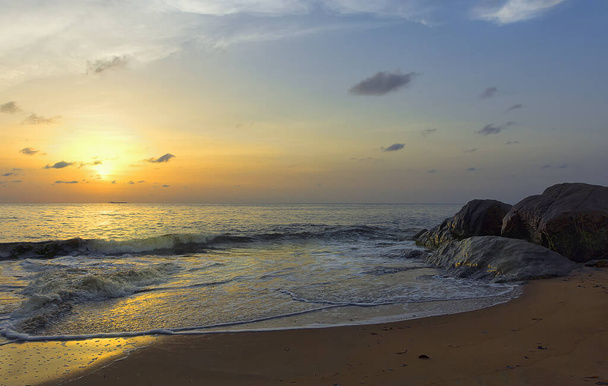 sunset on kribi beach - Valokuva, kuva