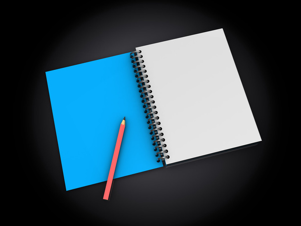 notepad with pen - Foto, Imagem