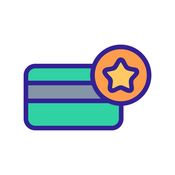 Star card icon vector. Isolated contour symbol illustration - Vector, Image