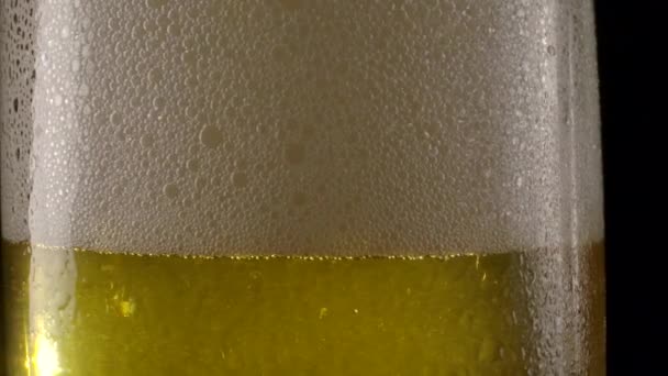 Frisches Bier sprudelt im Glas. - Filmmaterial, Video