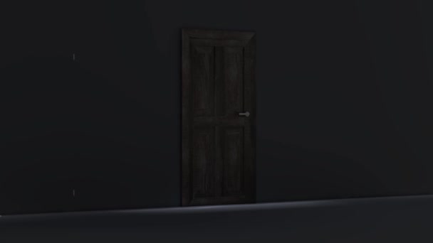 4k 3d animation - άνοιγμα πόρτας - όραμα έννοια - Πλάνα, βίντεο