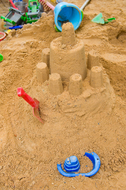 sand castle and toys - Fotó, kép