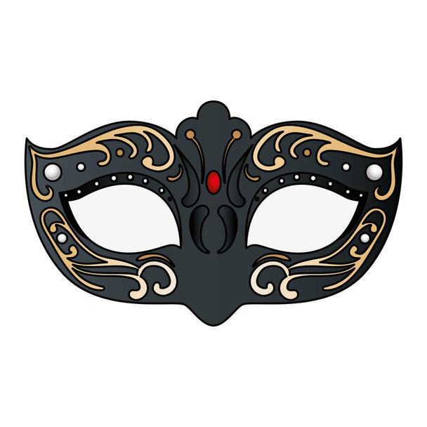 máscara elegante fantasia ícone isolado
 - Vetor, Imagem