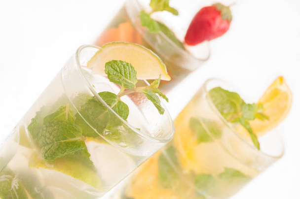 Three variation of Mojito cocktails close up - Foto, immagini