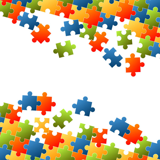 puzzle pieces background colorful - Foto, Bild