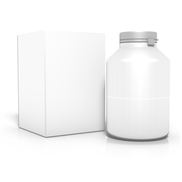 can with box - Фото, изображение
