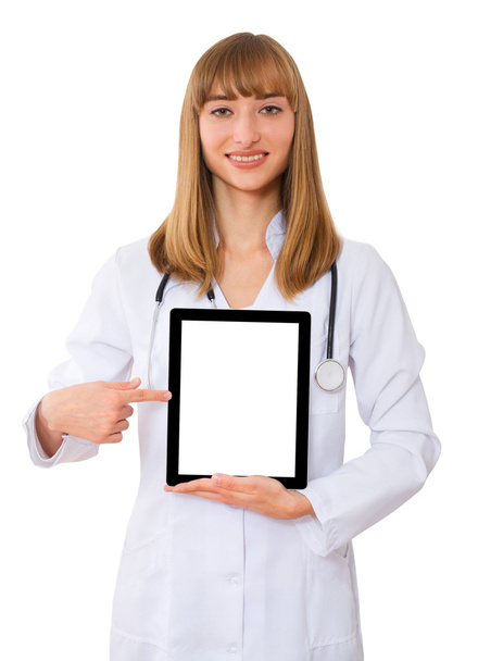 Doctor working with tablet - Foto, imagen