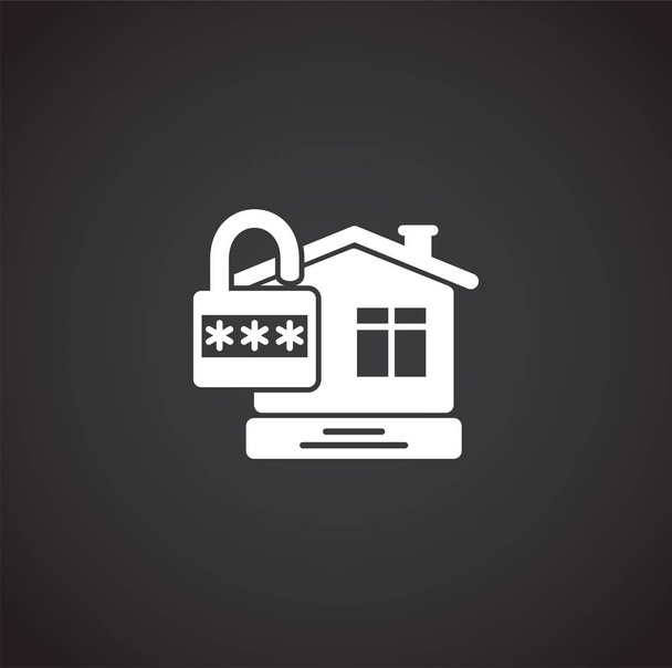 Smart home gerelateerde pictogram op de achtergrond voor grafisch en web design. Creatieve illustratie concept symbool voor web of mobiele app. - Vector, afbeelding