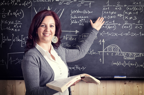 woman teacher and class background - Foto, afbeelding