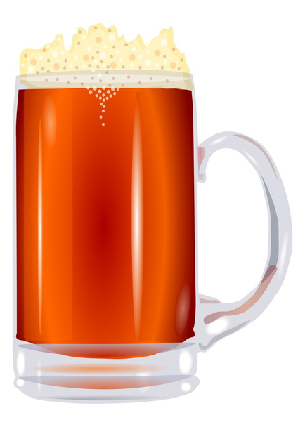 Beer mug is isolated vector - Vektor, Bild