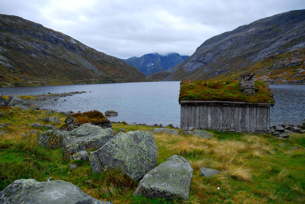 norway on nature landscape background - Foto, afbeelding
