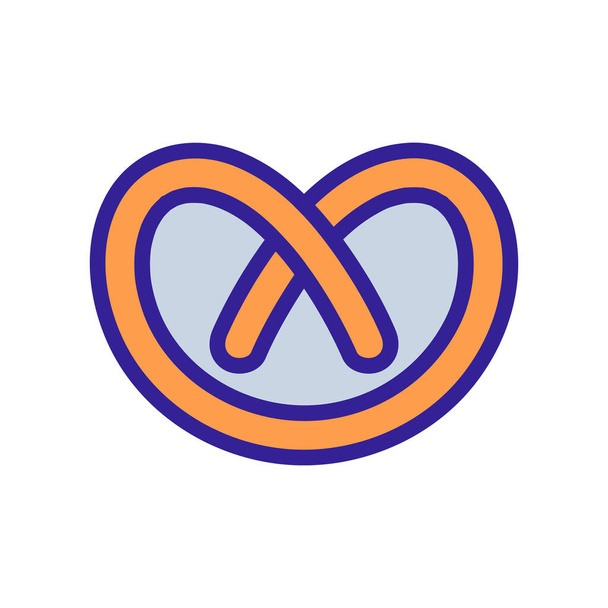 pretzel baking icon vector. Isolated contour symbol illustration - Vector, Image