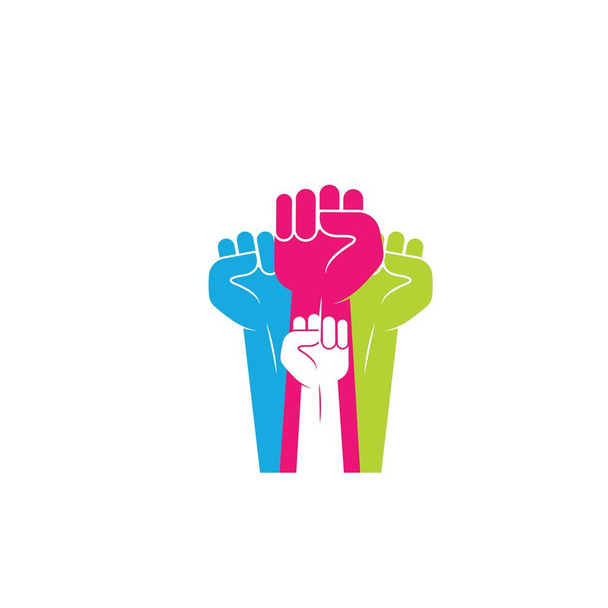 Hand up clenched vector icon illustration design - Vector, Image