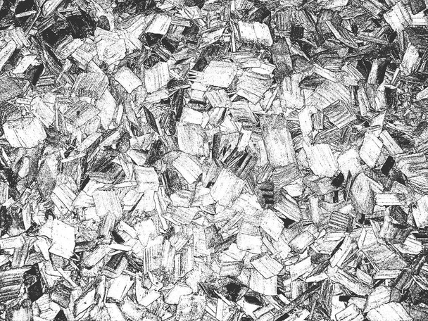 Distress sawdust texture. Black and white grunge background. - Vector, Image